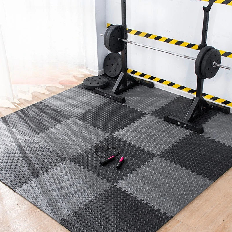Interlocking Foam Floor Mats – 16 Piece Home Gym & Yoga Set