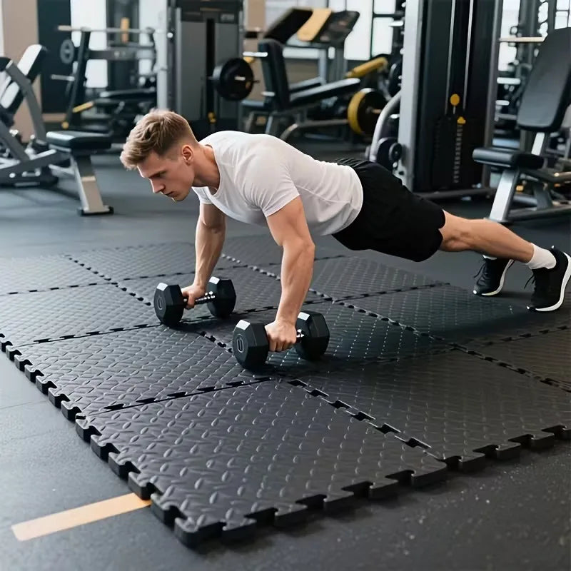 Interlocking Foam Floor Mats – 16 Piece Home Gym & Yoga Set