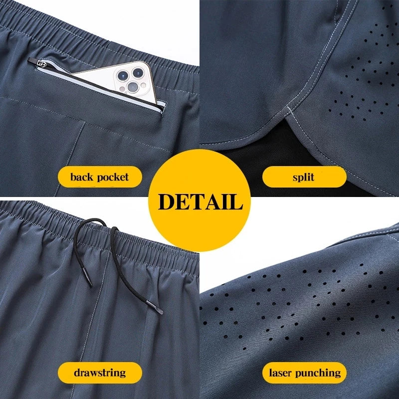 Men's Quick-Dry Running Shorts — Double Layer, Lightweight Comfort