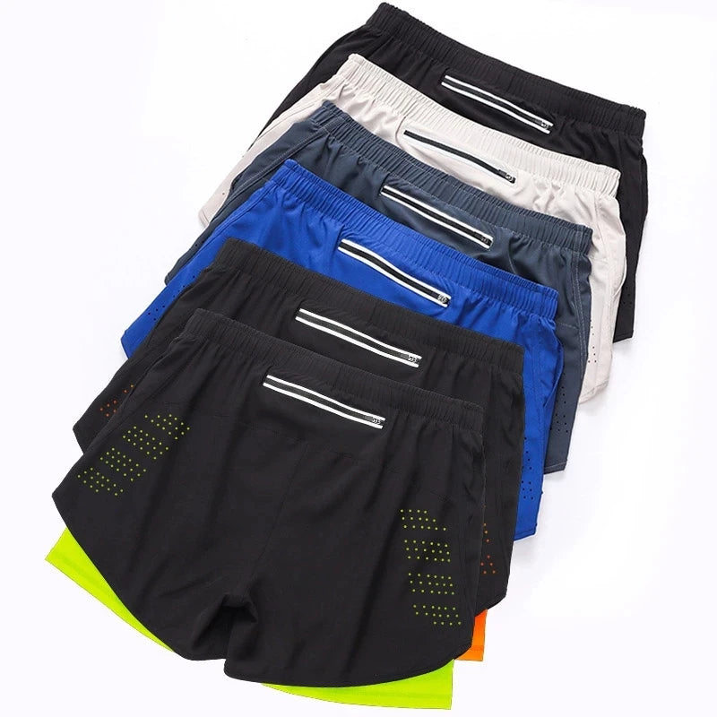 Men's Quick-Dry Running Shorts — Double Layer, Lightweight Comfort