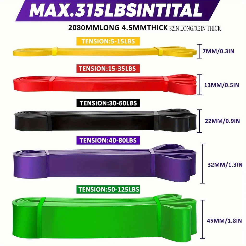 Stackable TPE Resistance Bands for Strength & Fitness Training
