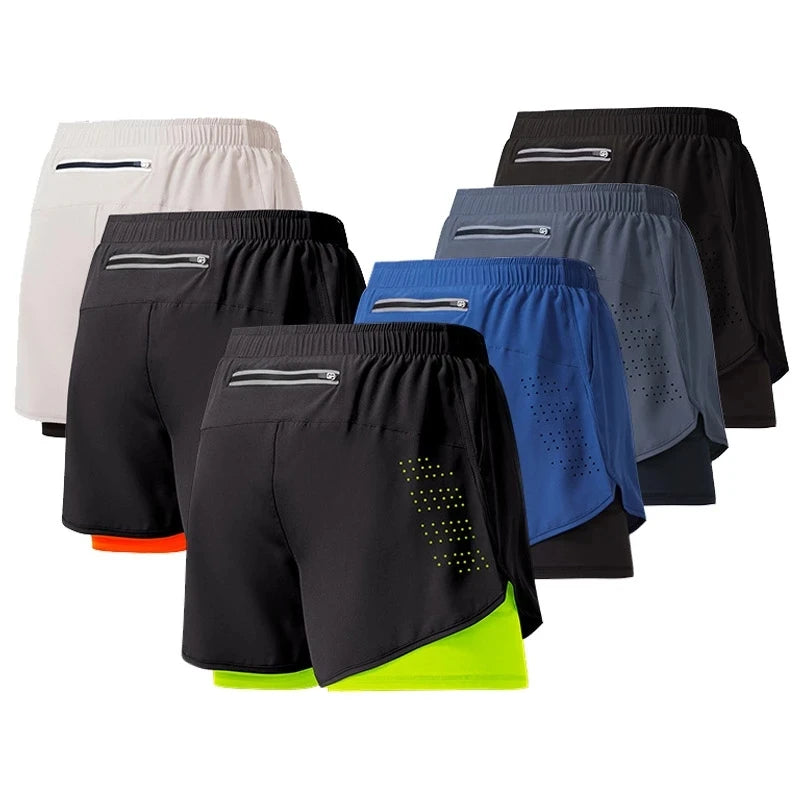 Men's Quick-Dry Running Shorts — Double Layer, Lightweight Comfort