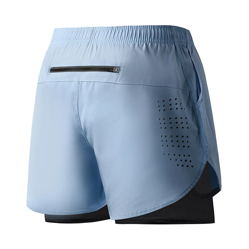 Men's Quick-Dry Running Shorts — Double Layer, Lightweight Comfort