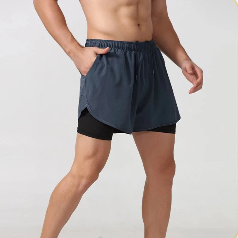 Men's Quick-Dry Running Shorts — Double Layer, Lightweight Comfort