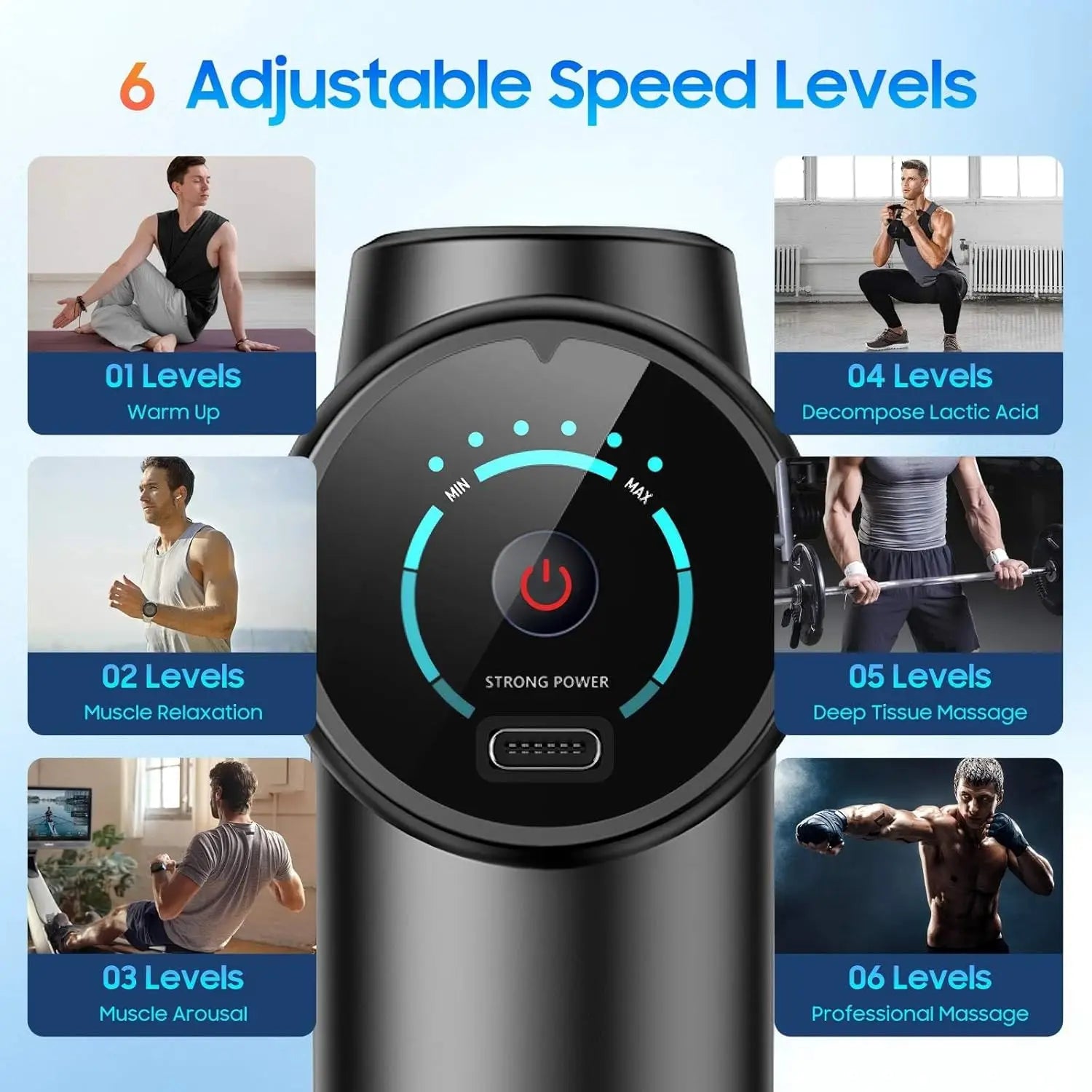 Portable Deep Tissue Massage Gun for Muscle Recovery