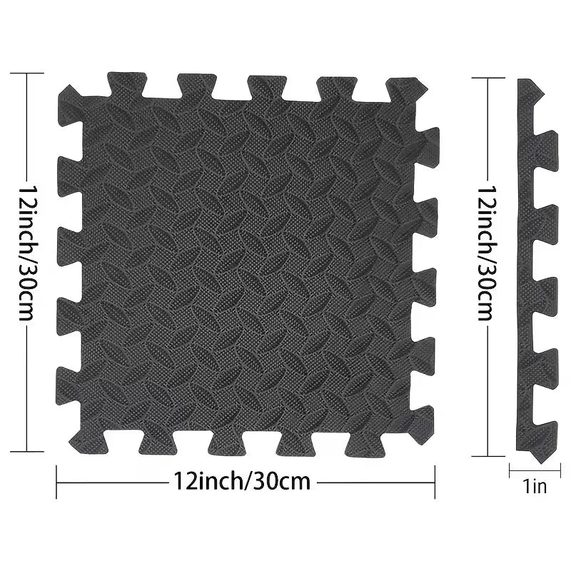 Interlocking Foam Floor Mats – 16 Piece Home Gym & Yoga Set