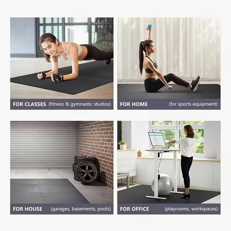 Interlocking Foam Floor Mats – 16 Piece Home Gym & Yoga Set